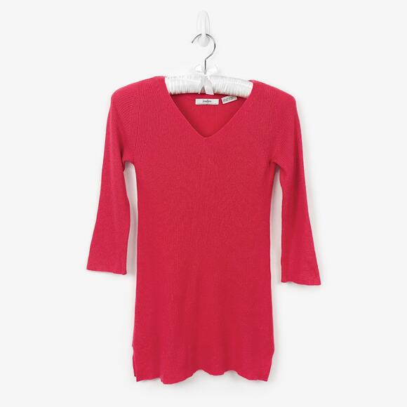 Neiman Marcus Cashmere Sweater Size S Pink Longline Classic Softcore Femme Cozy - Picture 1 of 2
